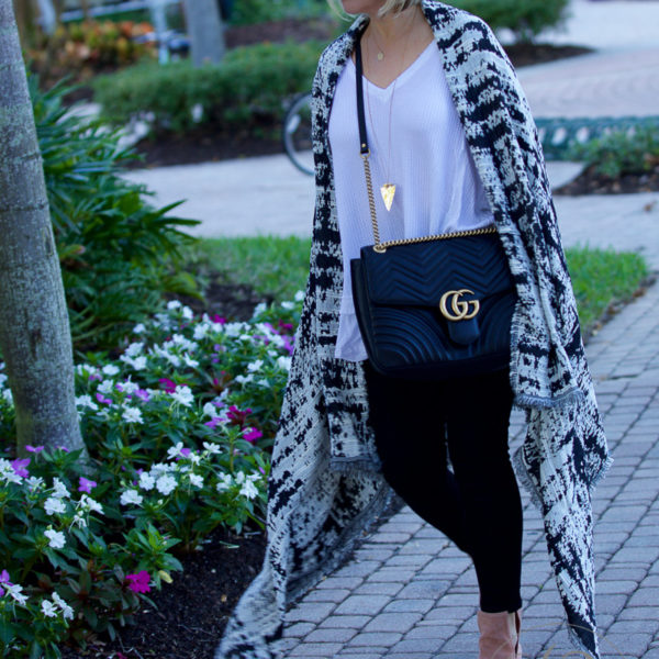 The Ultimate Layering Piece: Black & White Scarf on Sale!