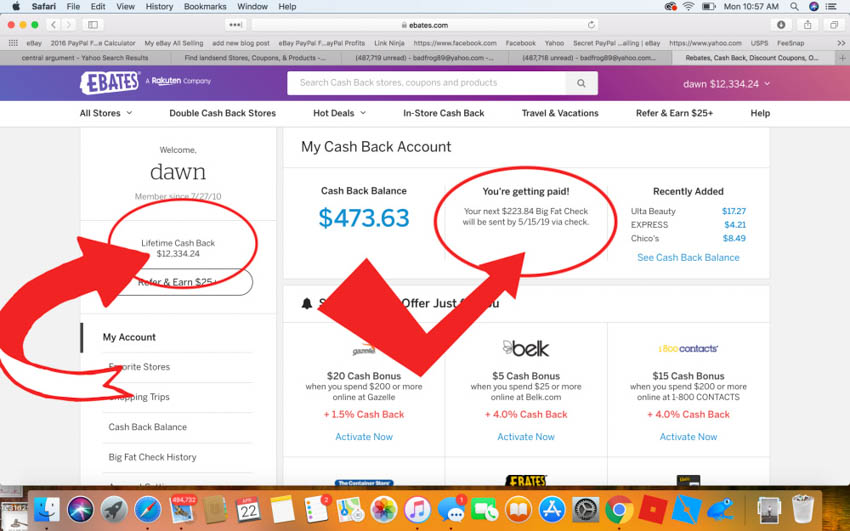 How To Make Money Using Ebates featured by top US life and style blogger, Dawned on Me